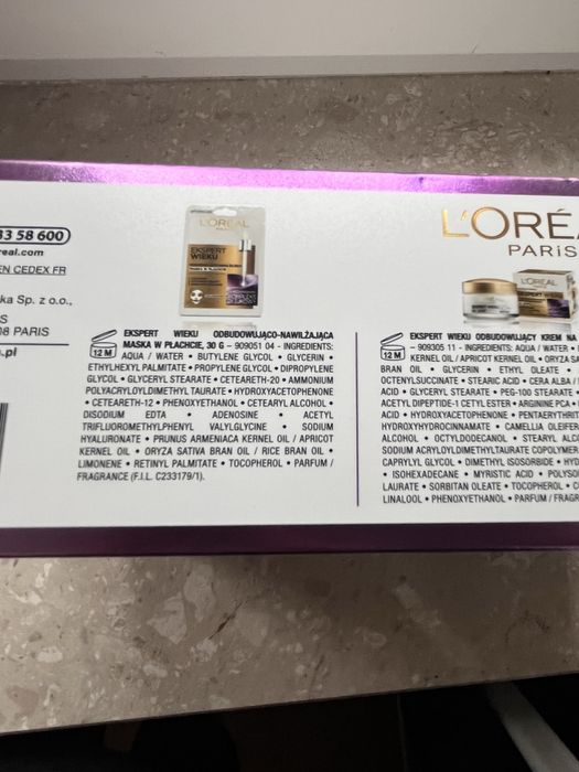 Zestaw kosmetykow L’Oreal Expert wieku 60+ 3 czesci