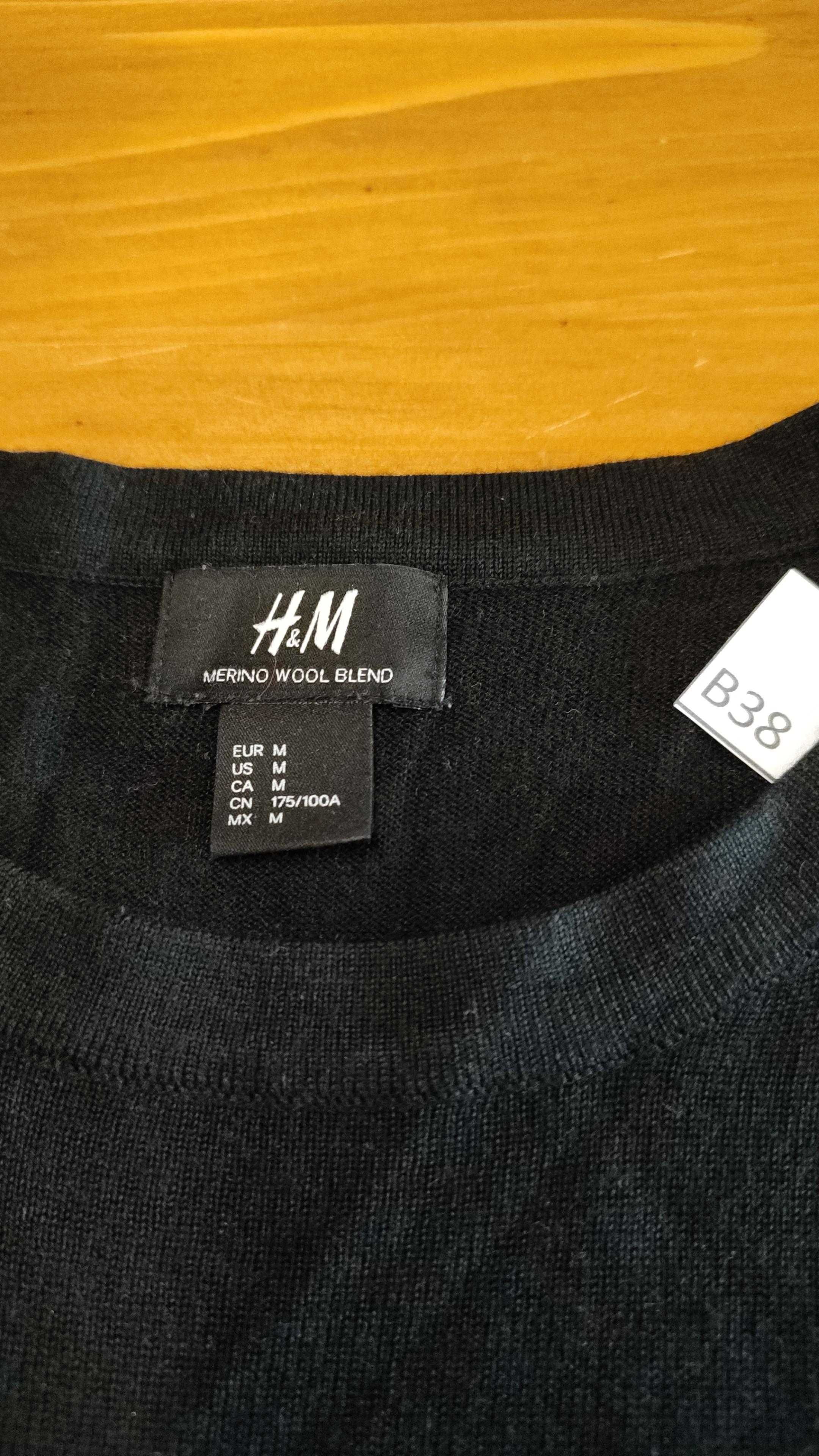 Sweter lekki męski merino  H&M rozm M