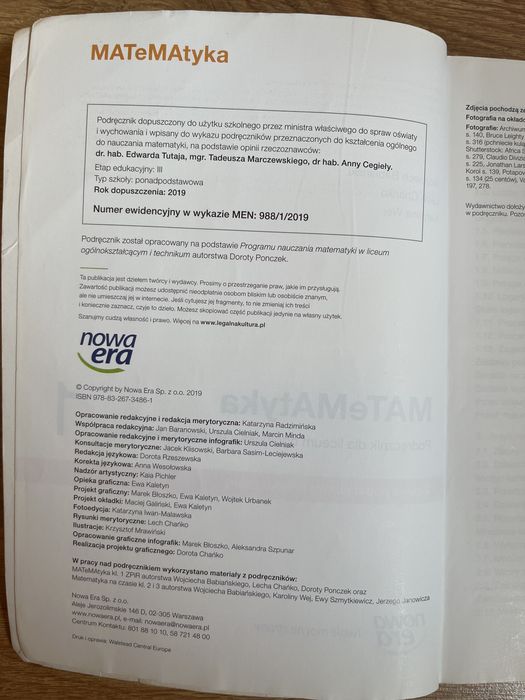 Matematyka 1 nowa era
