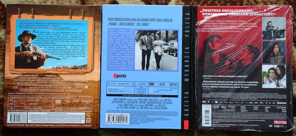 Zestaw 9 filmów na płytach DVD