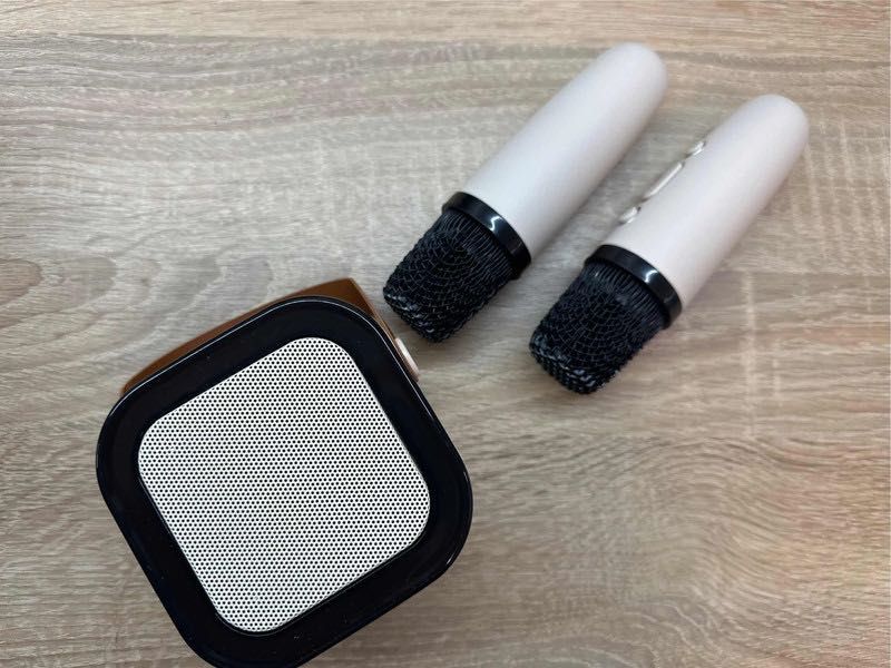 Karaoke 2 mikrofony głośnik bezprzewodowy rgb mikrofon bluetooth usb