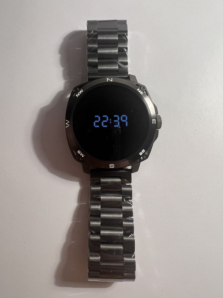 Męski smartwatch AMOLED - Nowy, dodatkowy pasek w zestawie!