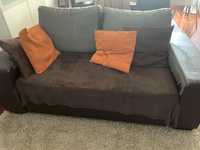 Sofa cama castanho escuro