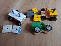Playtive zestaw 2 składanych pojazdów karetka drewniane autka