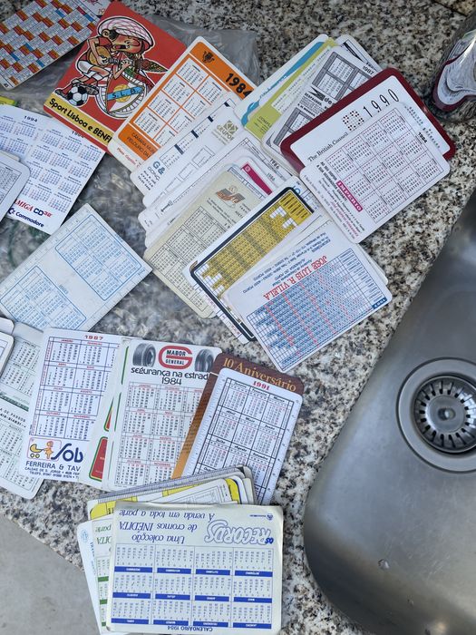Colecao de Calendarios de Bolso Antigos e Raros