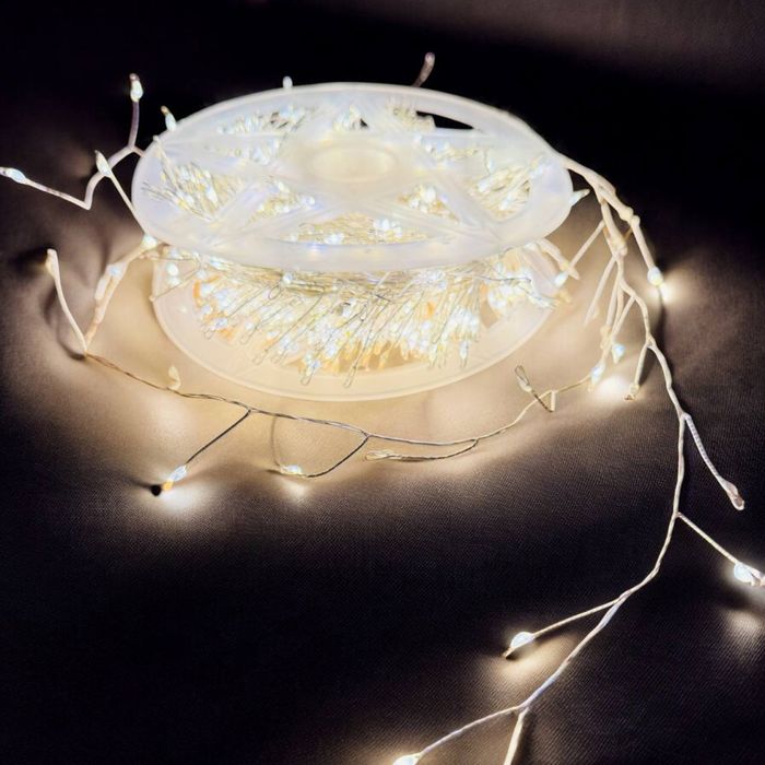 Мишура гирлянда-нить 100 м и 50 м теплый свет