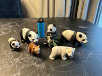 Zestaw 6 figurek: Figurki Schleich zwierzęta: Misie  Panda niedźwiadki