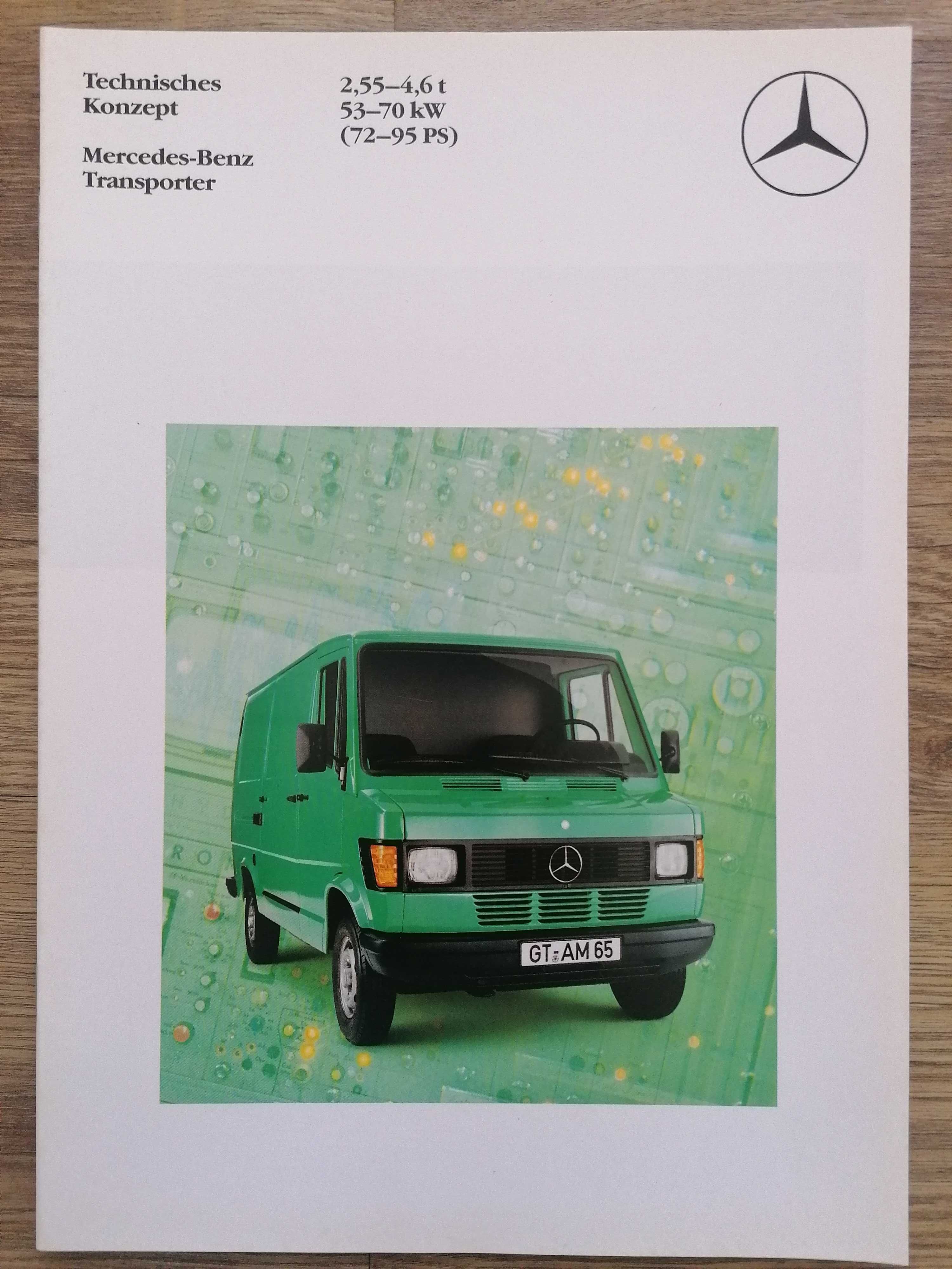 Prospekt Mercedes T2 Transporter 2.55 t – 4-6 t wszystkie wersje.