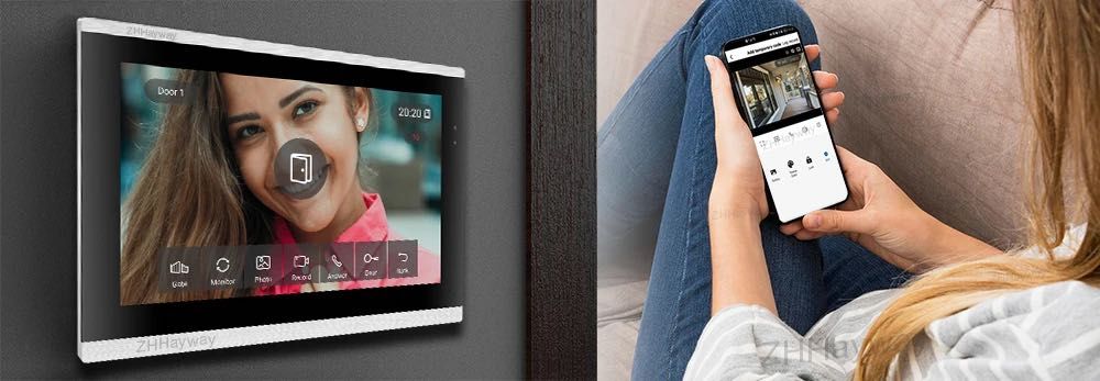 Відеодомофон Tuya 10” Full HD WiFi H-B6-P201S-M492BA-B