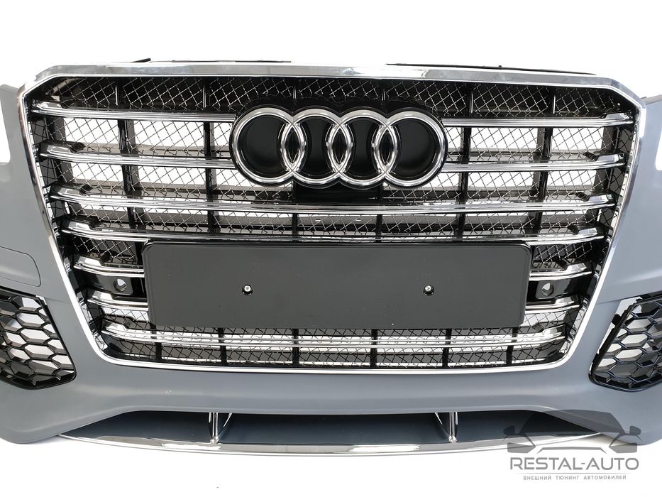 Передний бампер в стиле W12 на Audi A8 D4 2014-2017 год ауди а 8