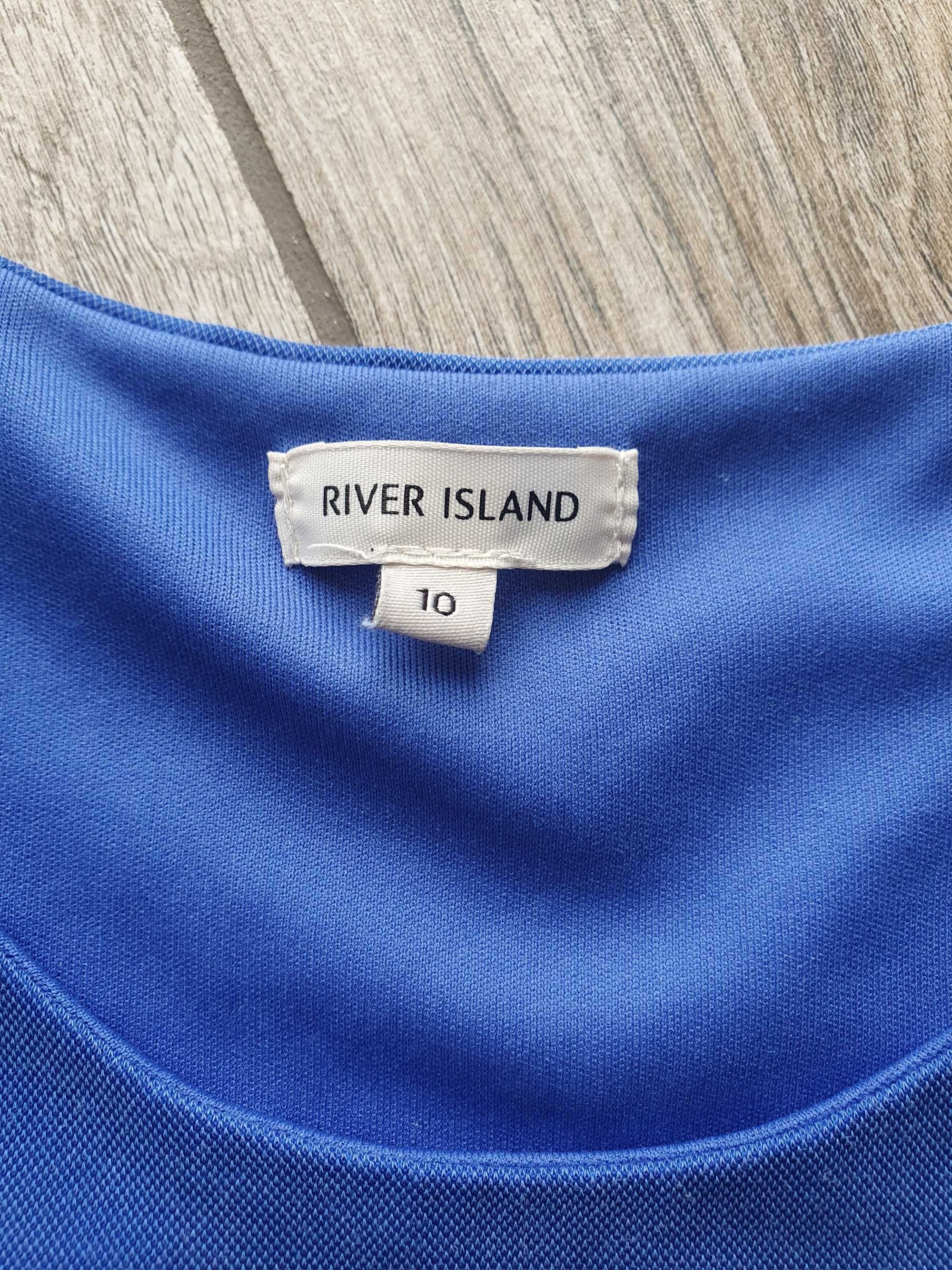 Bluzka Bluzeczka asymetryczna damska niebieska River Island M