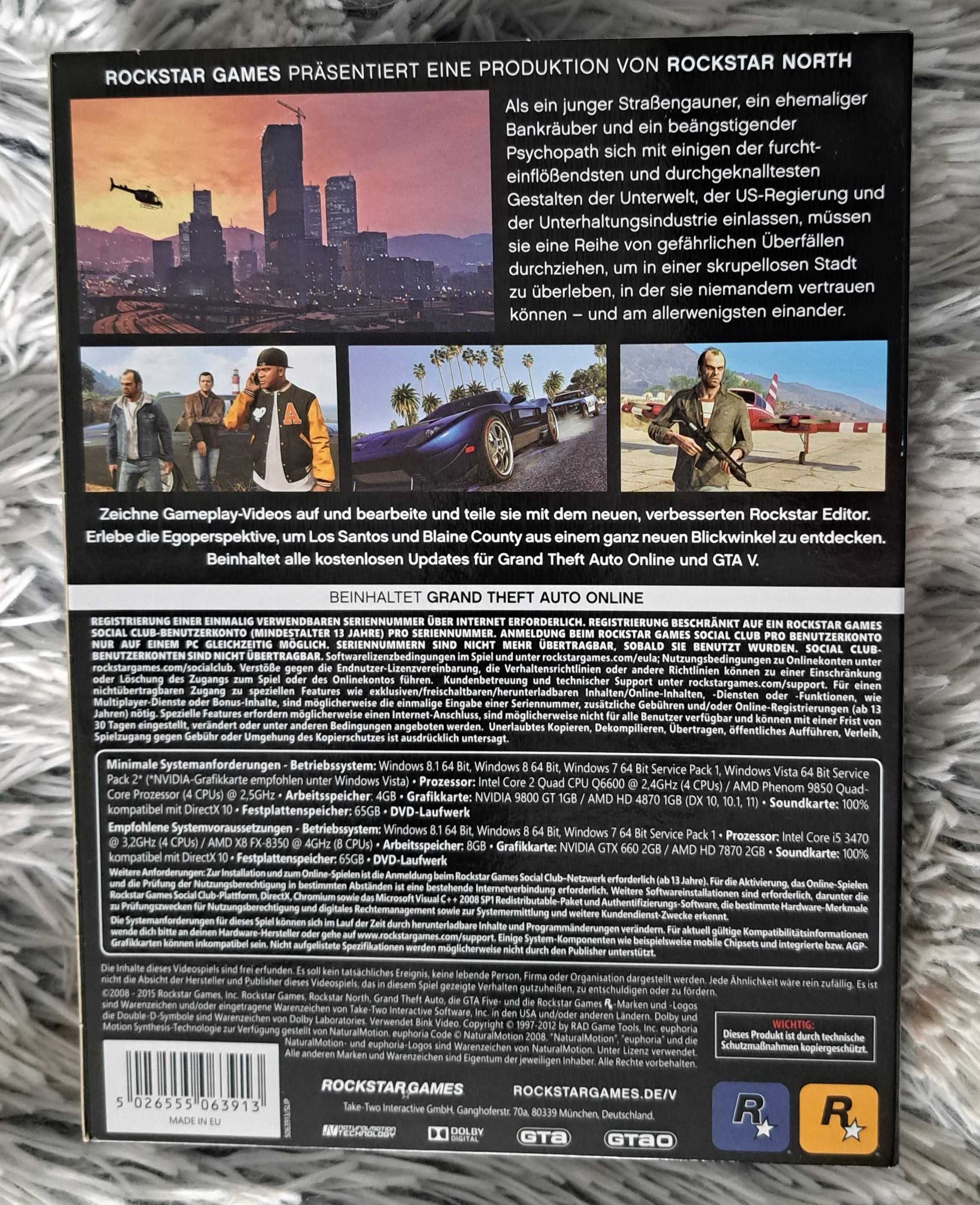 GTA V gta 5 box pudełko po grze