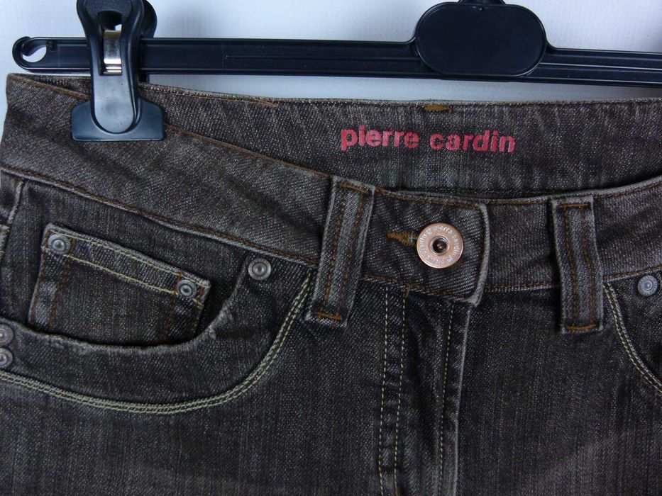 Pierre Cardin brązowe  spodnie jeans bootcut / 38