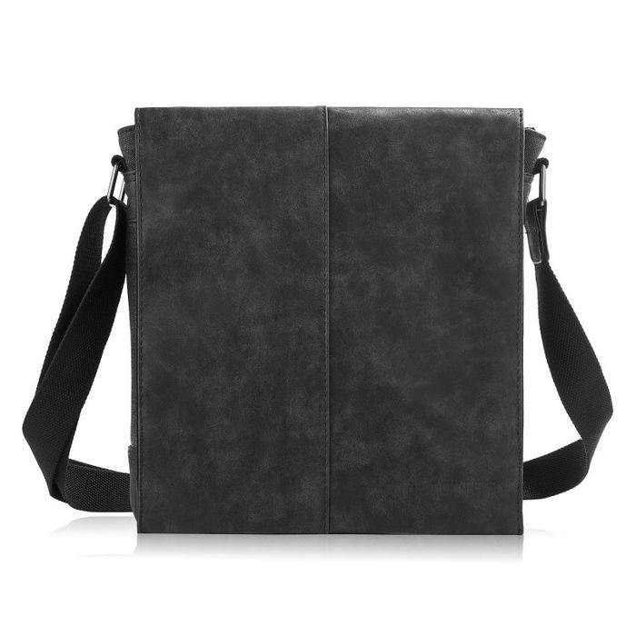 torba męska na ramię messenger ze skóry syntetycznej sp-07-bl