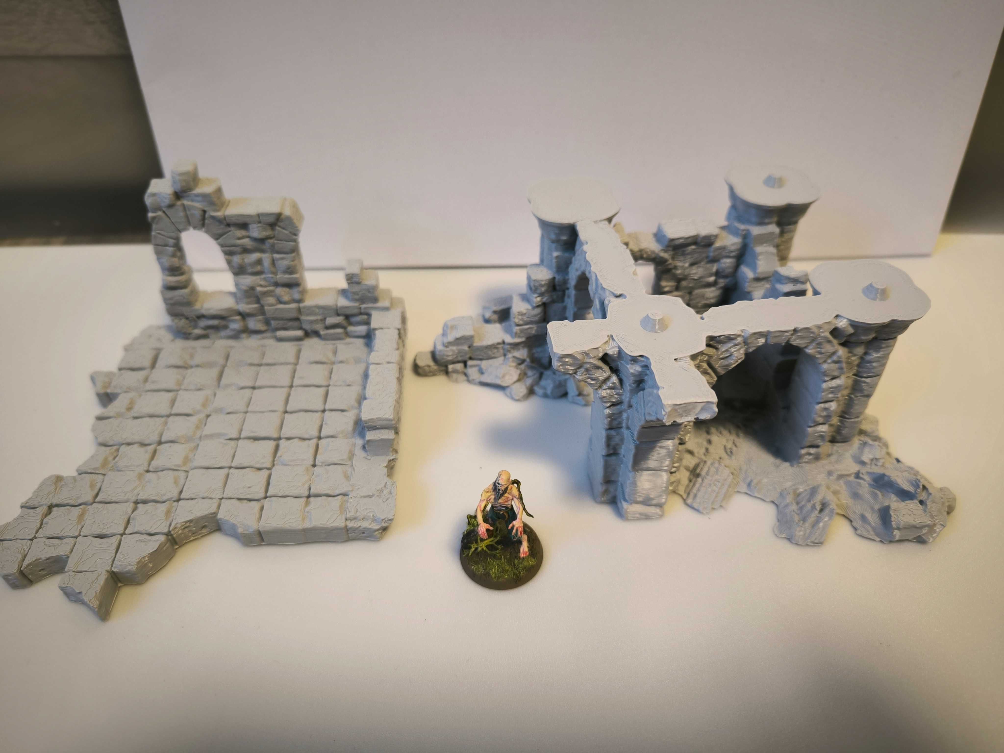 Duże ruiny 6 RPG Diorama Makieta (Zaginione Miasto)