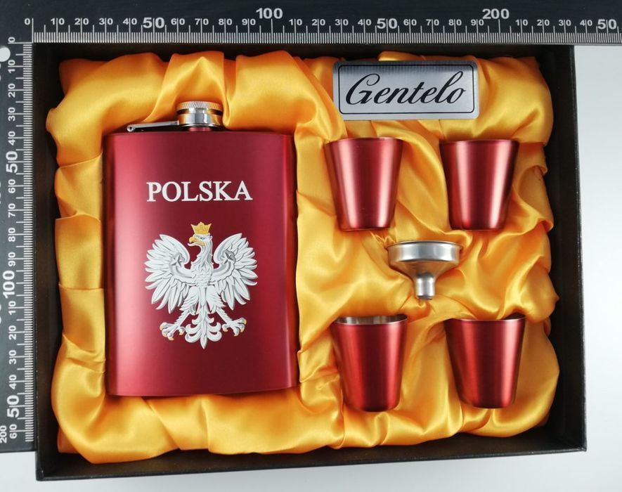 Nowy Zestaw upominkowy piersiówka Polska Orzełek prezent