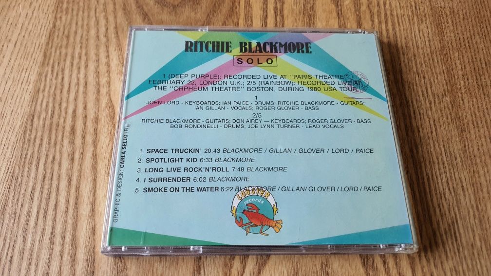 blackmore ritchie - solo , unikat, wyd italy