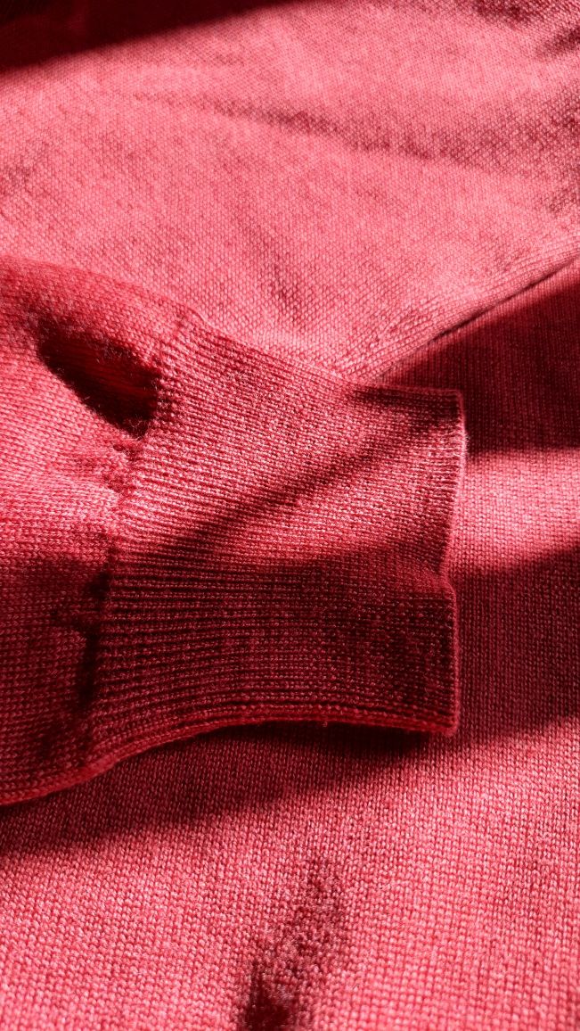 Sweter Scott&Perth 100% wełna merino czerwony r. 38 40
