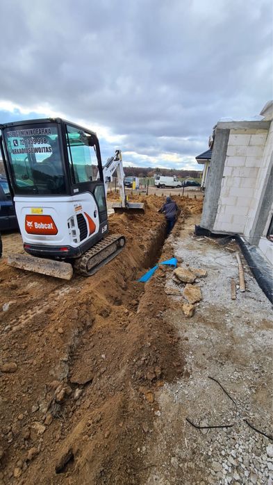 Usługi Minikoparką, wiertnica, przyłącza