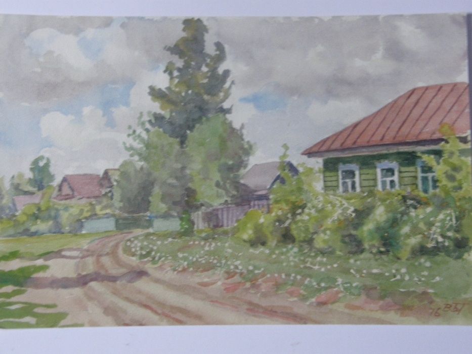 Деревенская улица 1976г. Художник Василий Батюшков 1894года рождения