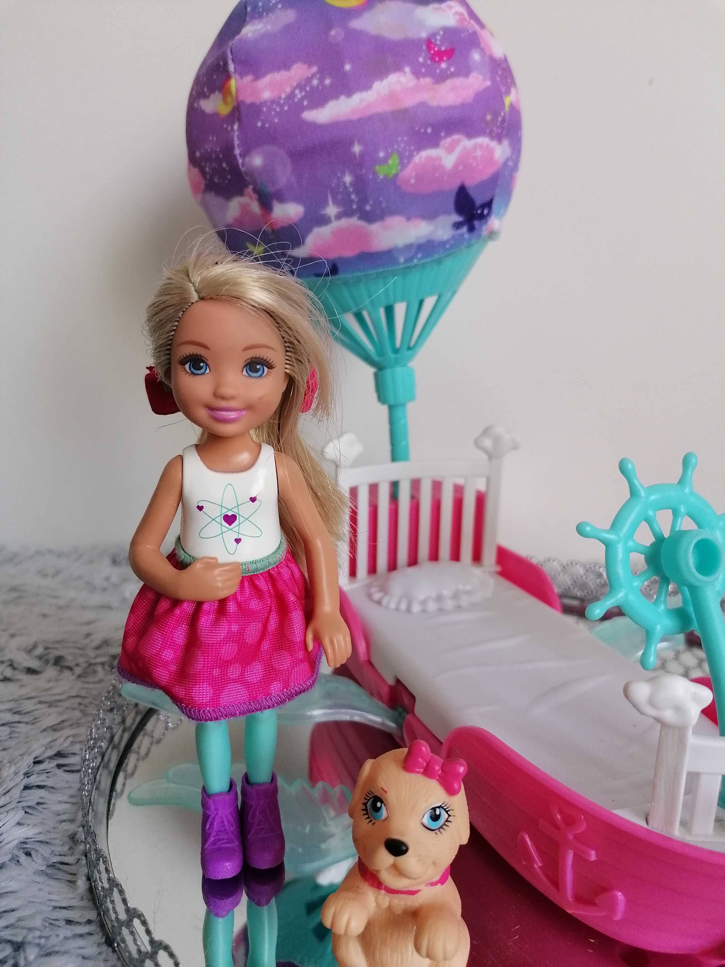 Barbie, Statek Chelsea +przyjaciółka +PIES-ZESTAW BARBIE