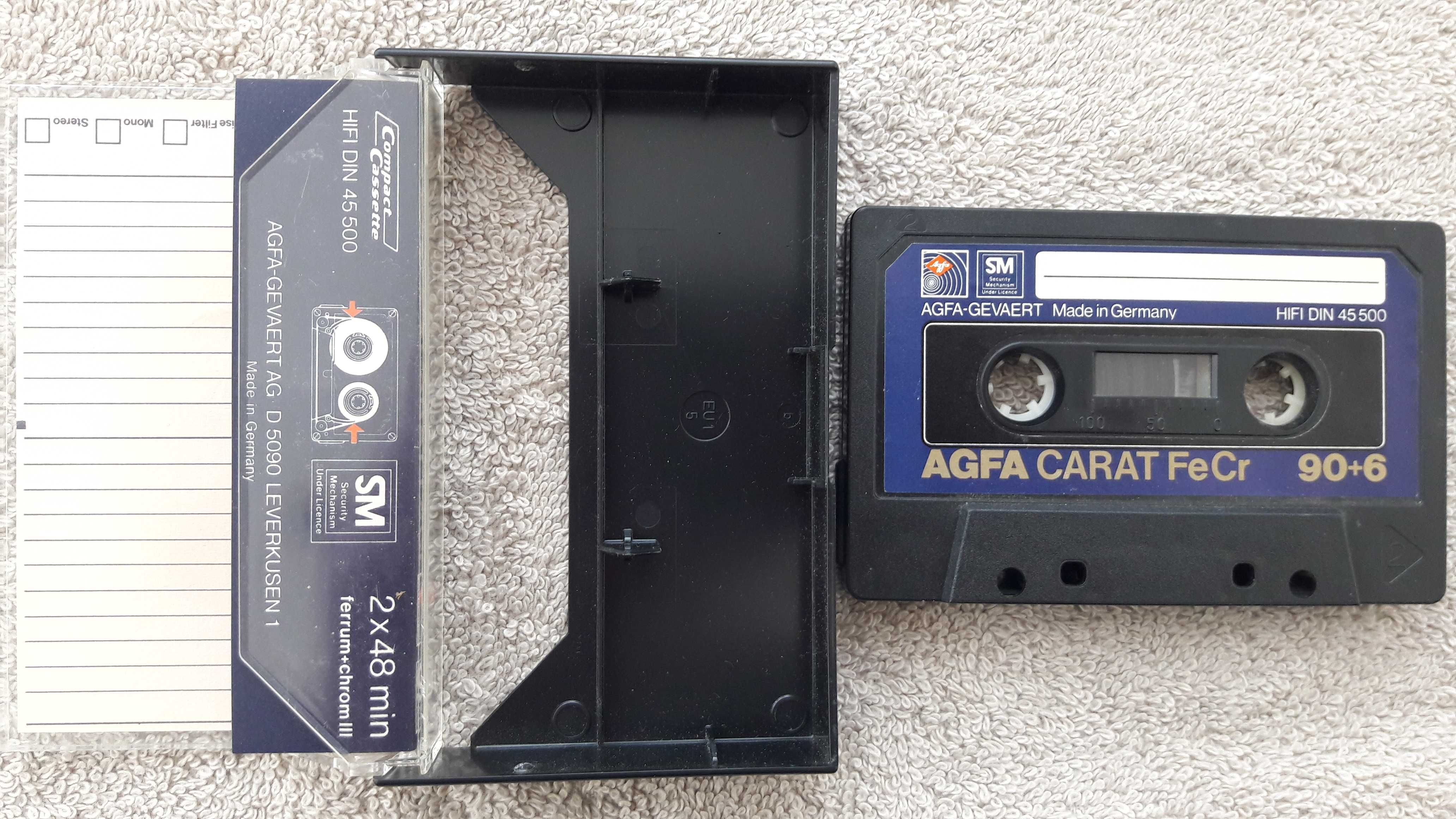 Аудиокассеты 2шт. AGFA Stereochrom 90+6 и Carat 90+6 для Коллекции