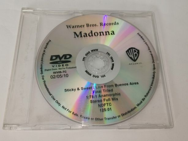 Madonna Sticky & Sweet Tour Promo Digital DVD