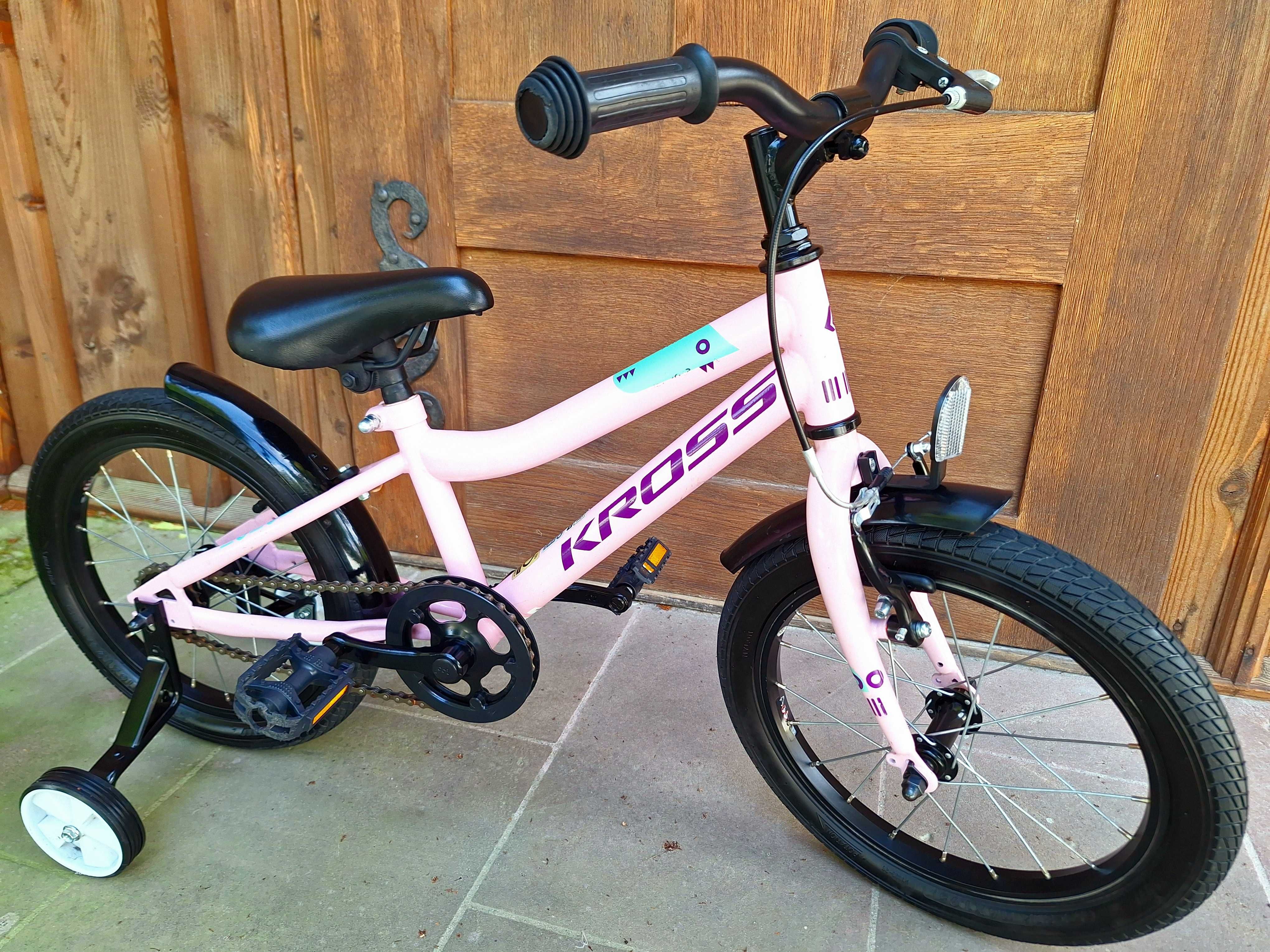 NOWY w 98% PIĘKNY rower KROSS Mini 3.0 koła 16 cali dla dziewczynki 4+