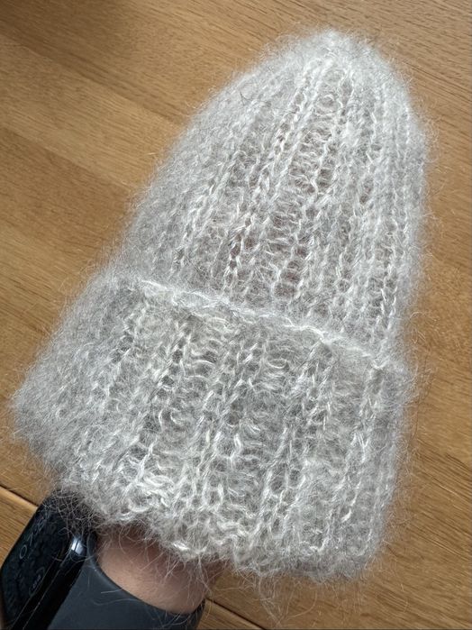 Czapka handmade moher+jedwab