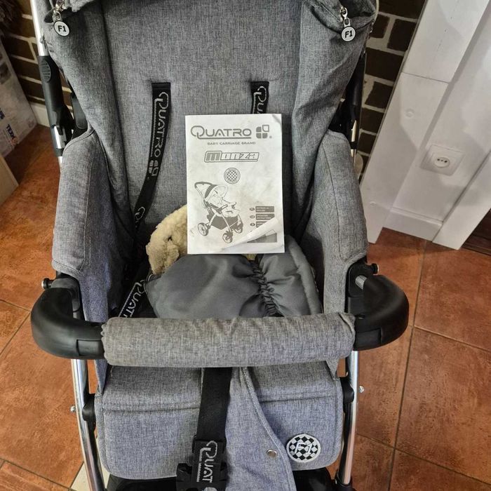 Візочок прогулянковий коляска  Quatro Monza.Сірий.