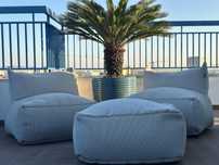 Pouf terraço, jardim e piscina