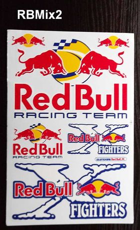 Naklejki Red Bull arkusz RED2 RBmix2