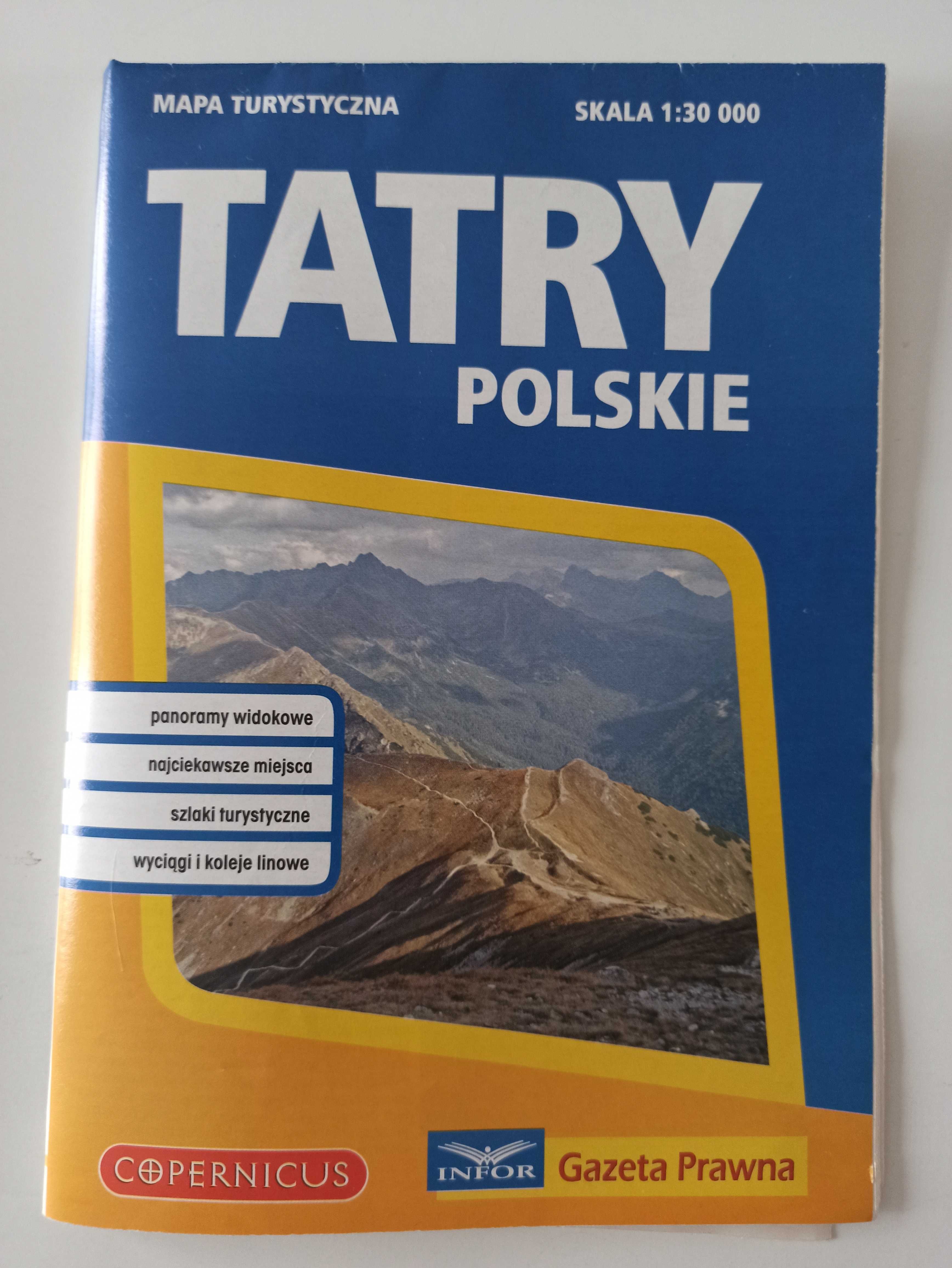 mapa turystyczna Tatry polskie wyd. Copernicus