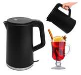 Czajnik bezprzewodowy turystyczny 1500W 1.7l obrotowy czarny