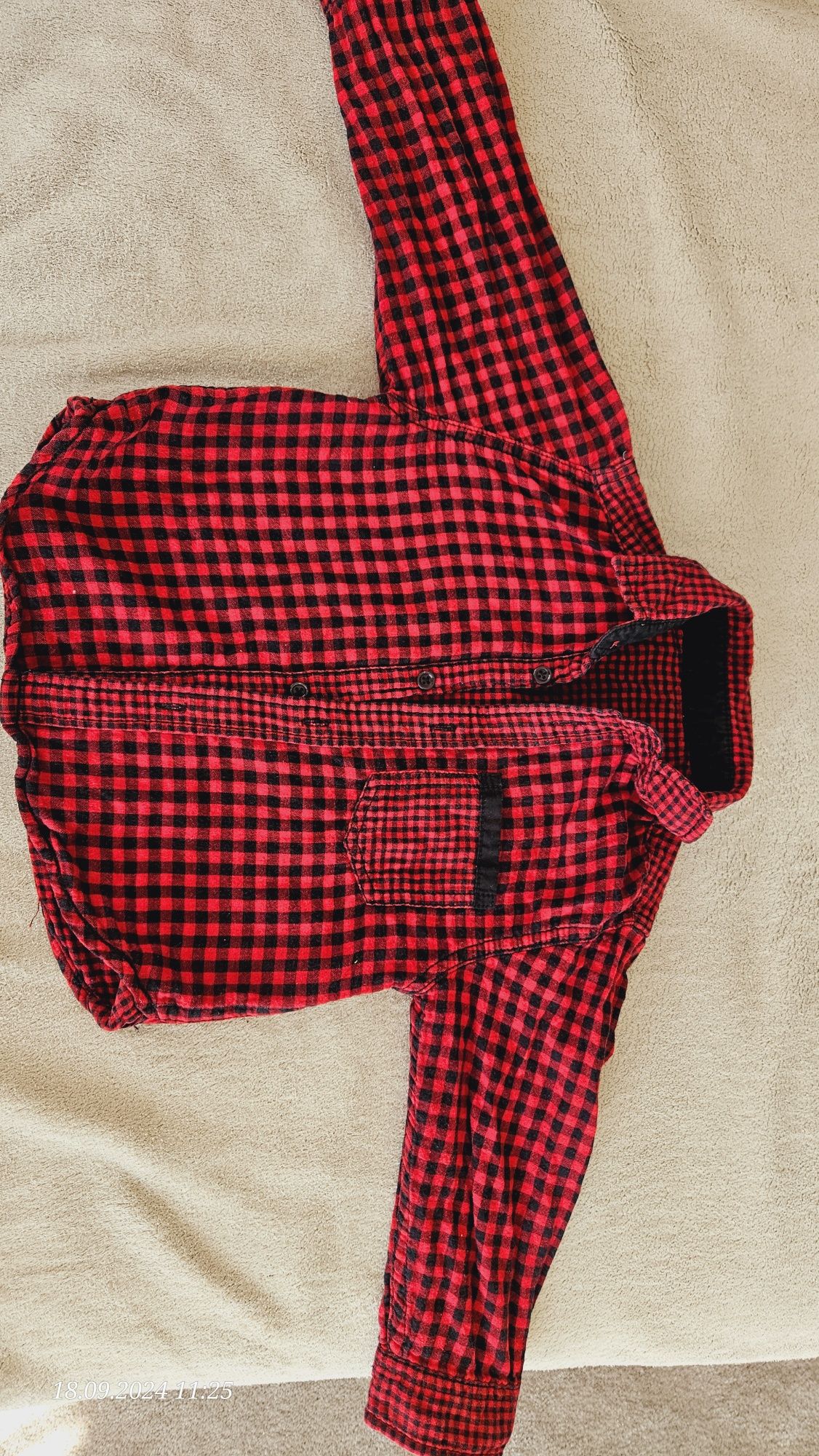 Koszula chłopięca z długim rękawem i kołnierzykiem 86 h&m