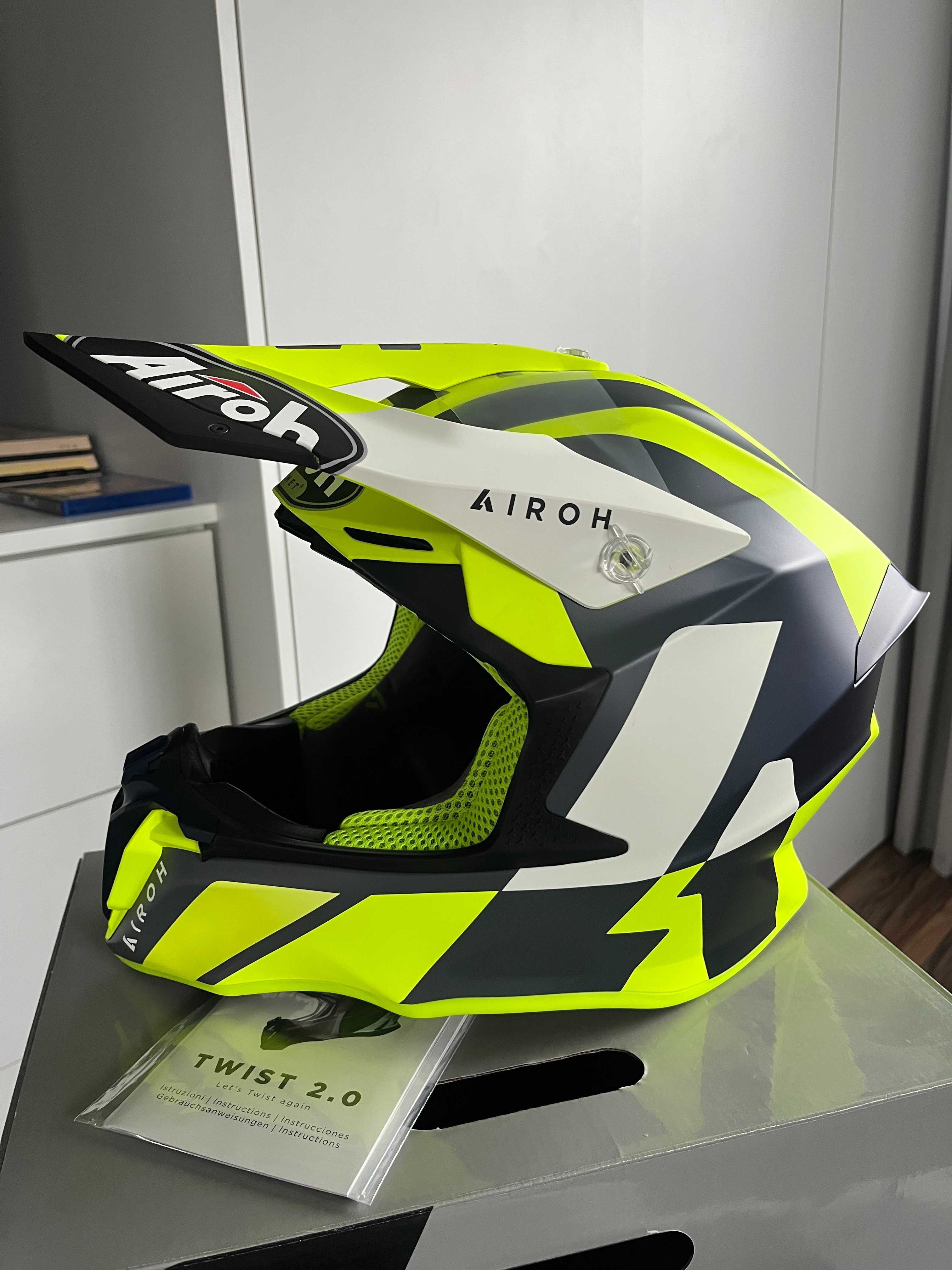 Kask AIROH Twist 2.0 Lift Yellow MX (cross,quad,enduro,mtb) GWARANCJA