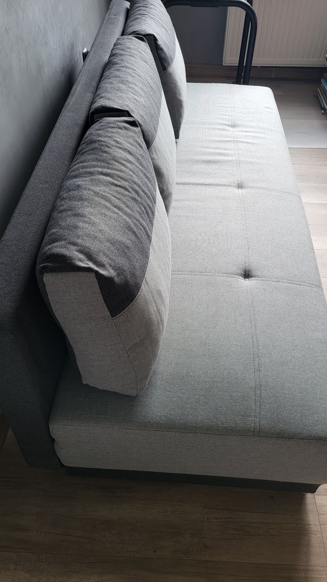 Sofa rozkładana szara