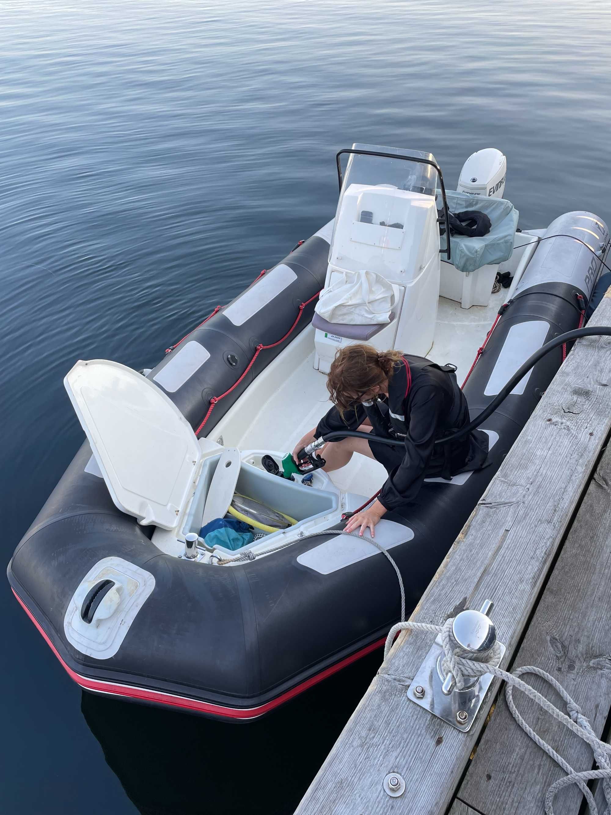 Łódź Hybrydowa PONTON RIB Zodiac 550 PRO 2014r Evinrude 75KM Jak Nowy