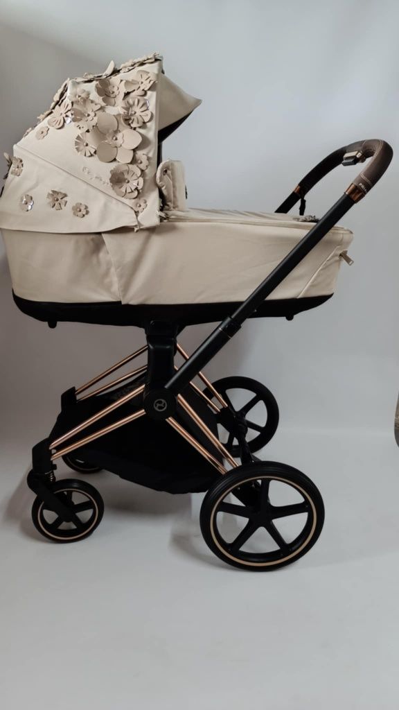 Cybex priam wozek z gondolą simply flowers beige