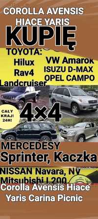 Skup aut Toyota Corolla Hilux Mercedes Sprinter Kaczka