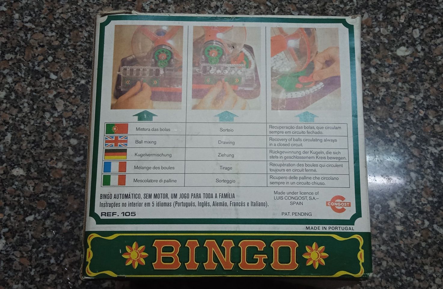 Bingo conquest marca zamonte feito em Portugal (raridade)