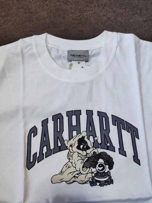 Футболка чоловіча " CARHARTT ", білого кольору з принтом, 100% котон