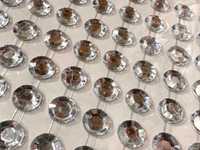 naklejki kryształki srebrne kółeczka ok 9mm