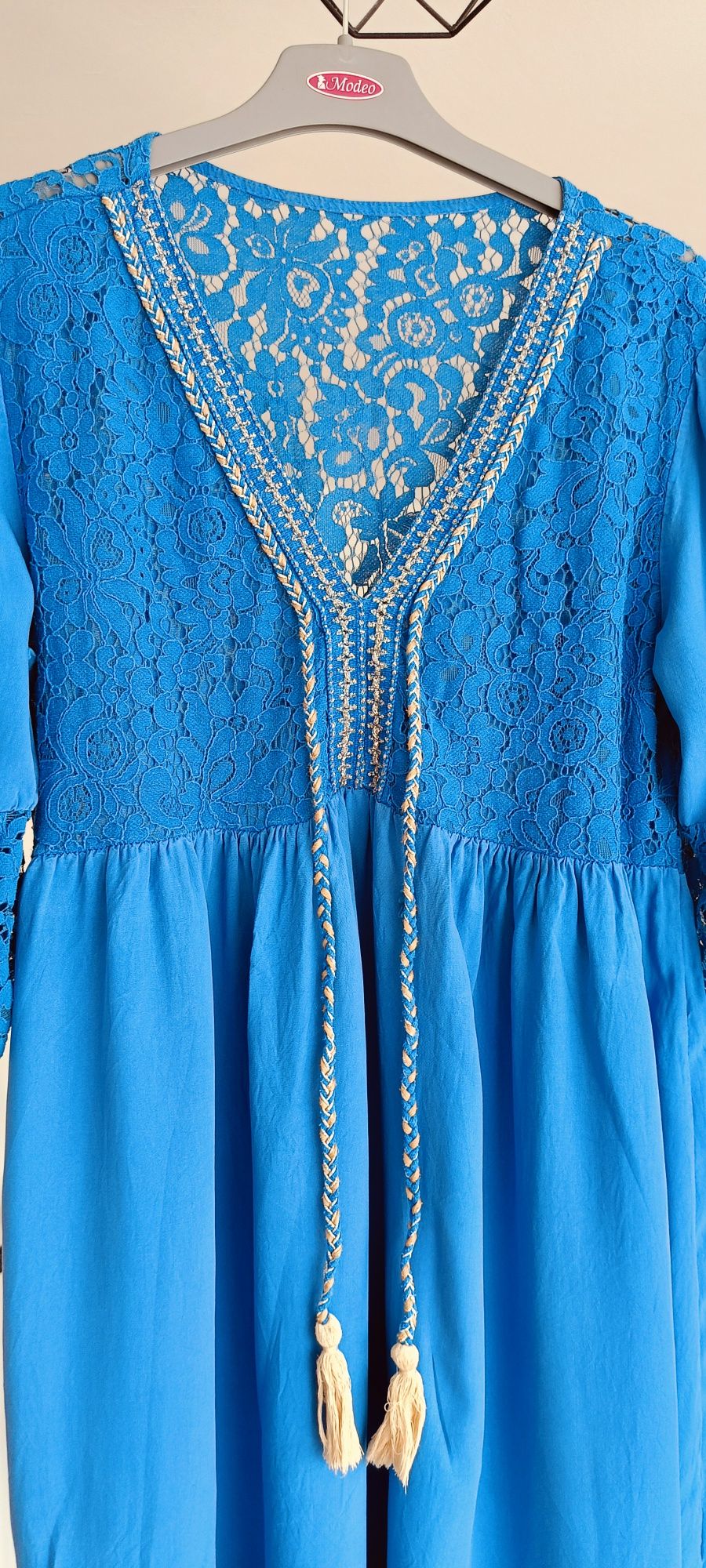 Letnia sukienka boho, sukienka z koronką, luźna sukienka