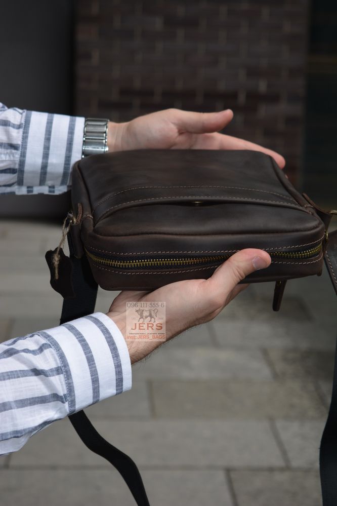 Кожаная сумка барсетка мужская через на плечо чоловіча шкіряна плече