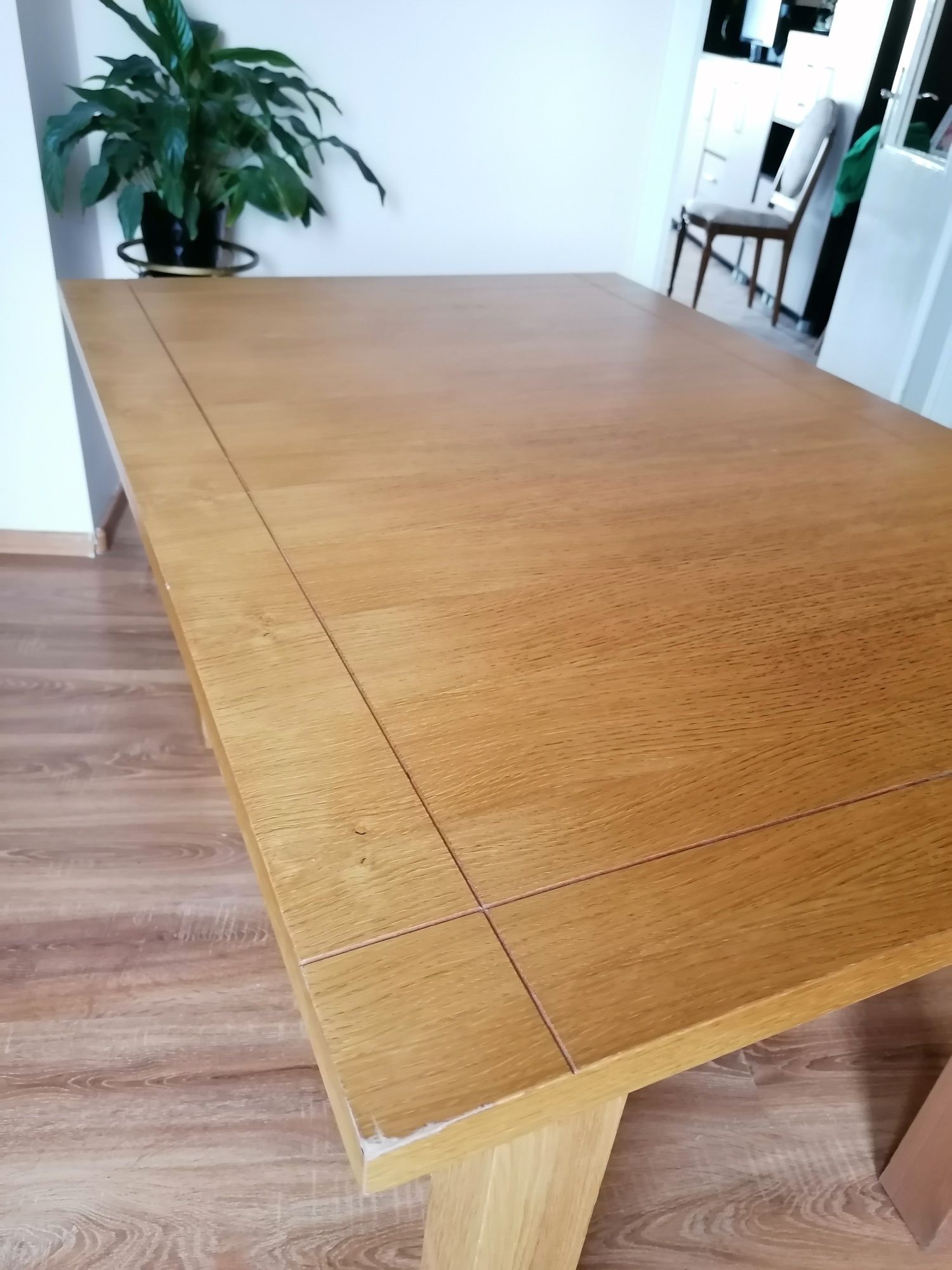 Stół drewniany dębowy rozkładany