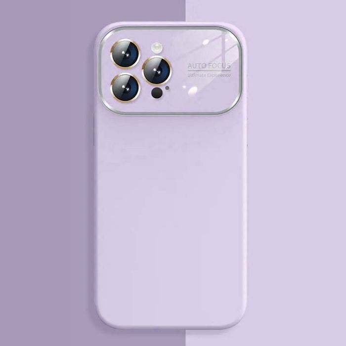 Soft Silicone Lens Case Do Iphone 15 Jasnofioletowy