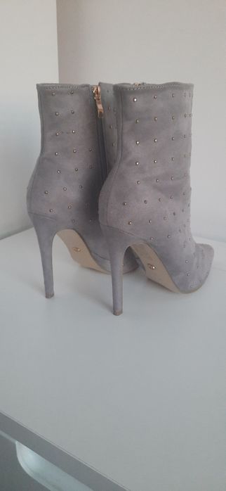 Botki damskie szare