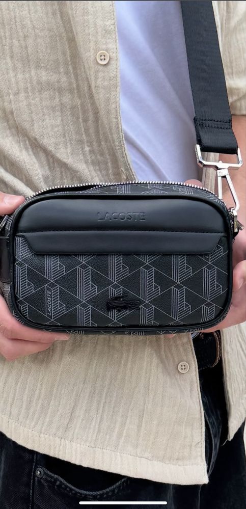 Чоловіча сумка Lacoste Monogram через плече