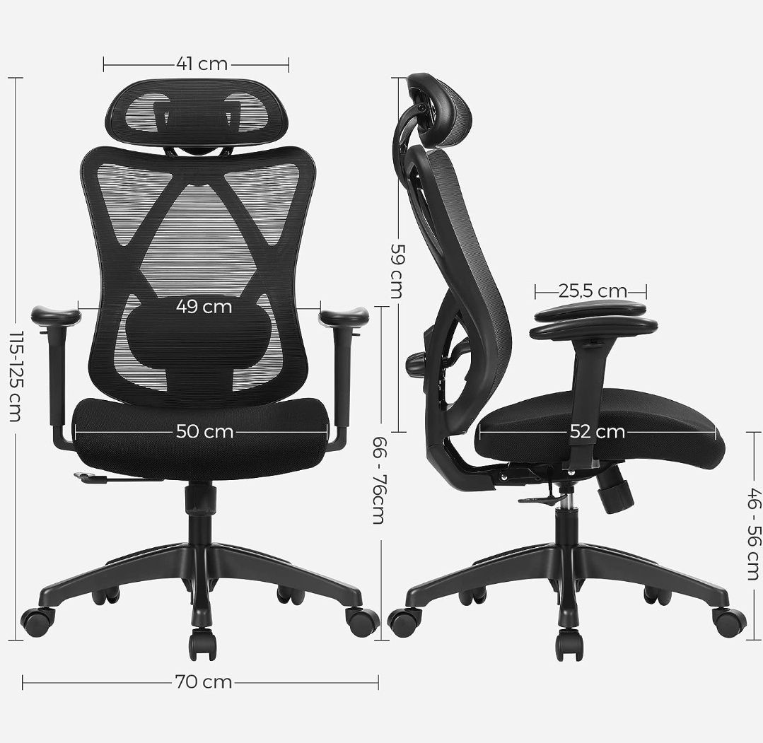 Krzesło ergonomiczne biurowe, do biurka, do kompu